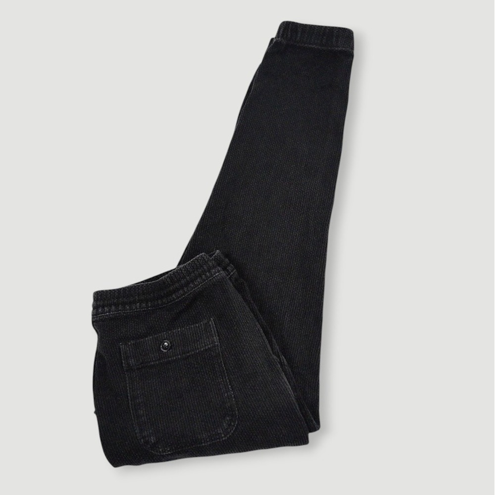 Taylor Stitch The Apres Pant Mens Large Black Indigo Sashiko Waffle Casual